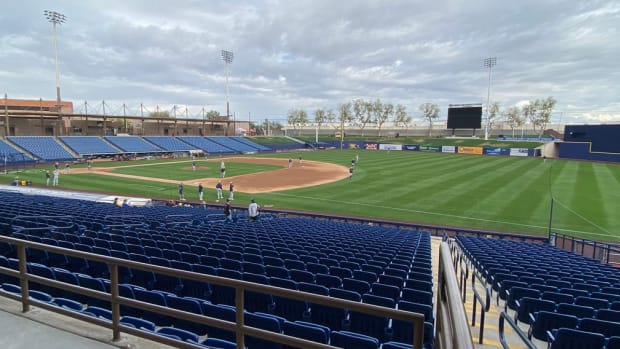 A shot of American Family Fields of Phoenix in Maryvale, Arizona.